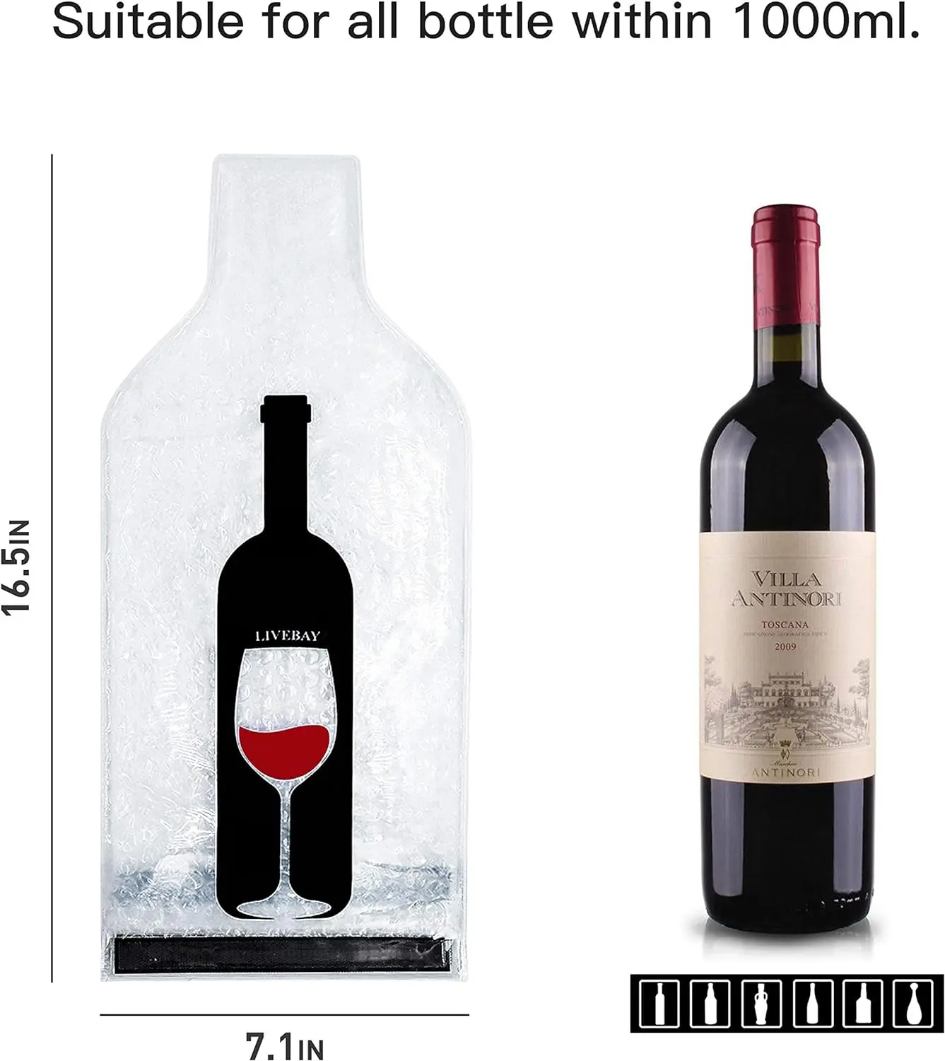 5 Pack Reusable Wine Bag for Travel Wine Bottle Protector Sleeve for Airplane Car Cruise Protection Luggage Leak-proof - Image 4