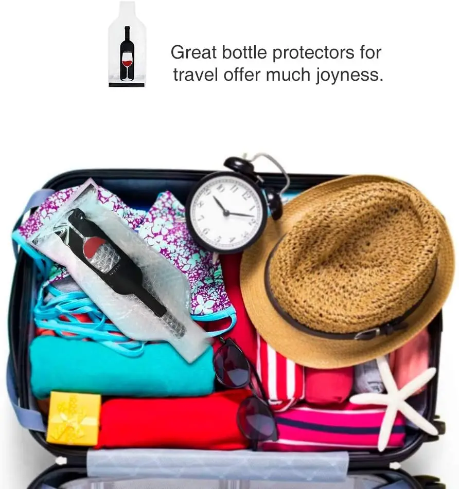 5 Pack Reusable Wine Bag for Travel Wine Bottle Protector Sleeve for Airplane Car Cruise Protection Luggage Leak-proof - Image 5
