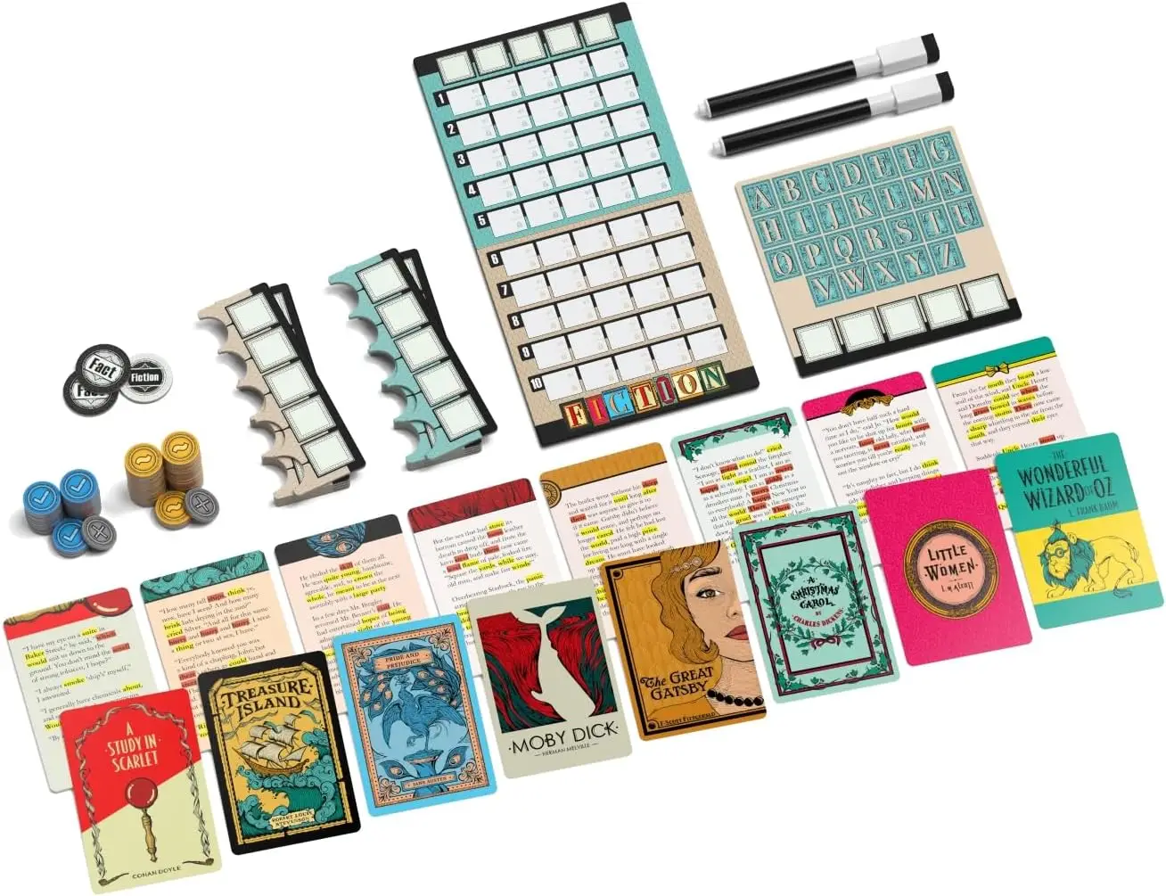 ALLPLAY Fiction - A Wordle-Inspired Board Game for Adults and Familes with Deception - Approachable and Fun Strategic Party Game in Small, Travel-Size Box (5" x 5" x 2") - Image 3