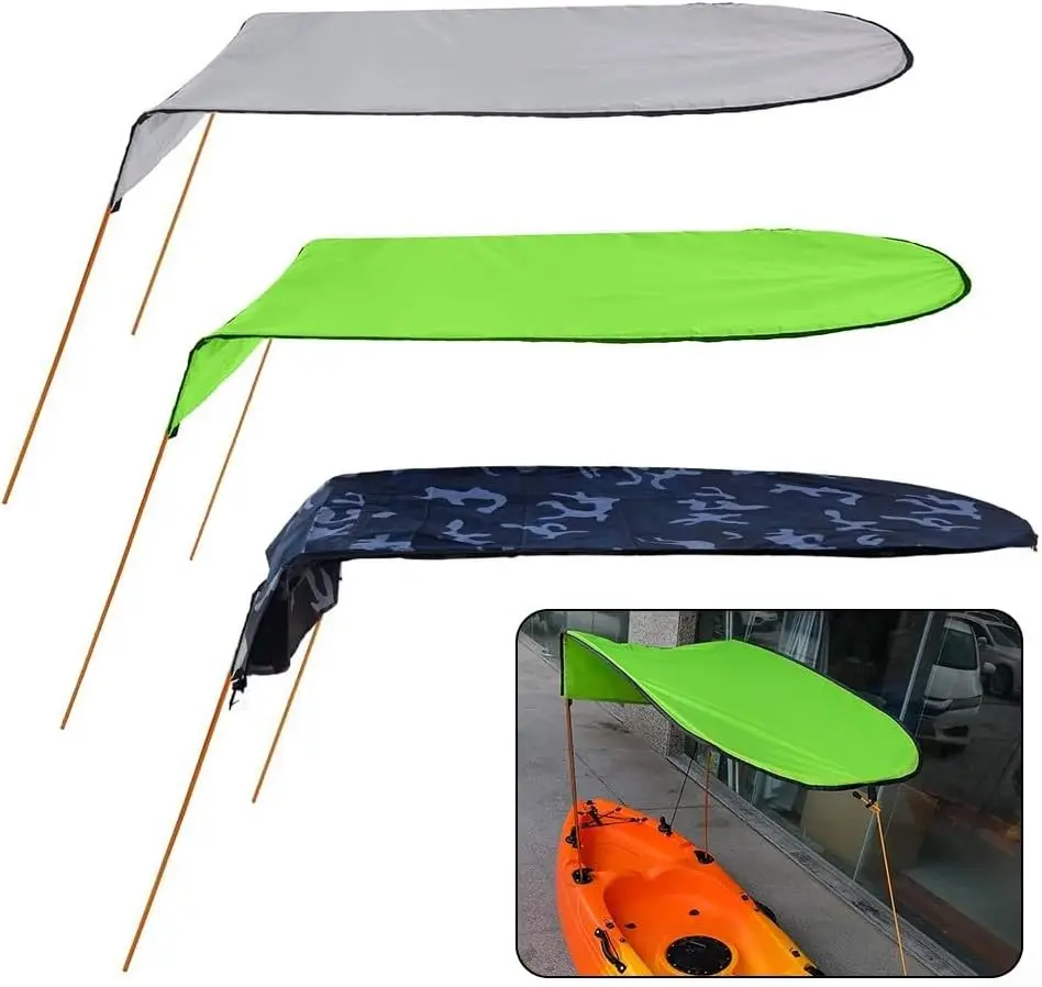 Canoe Kayak Boat Sun Shade Canopy Kayak Sun Shade Canopy Foldable Kayak Umbrella Canoe Awning Sun Shade Canopy for Kayak Outdoor Boat Canoe Fishing(Orange), 3D2Z6JN70805OF73E8E08N6I7 - Image 2