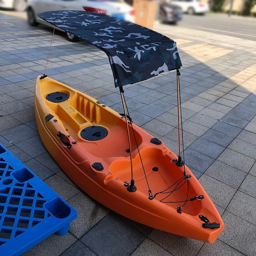 Canoe Kayak Boat Sun Shade Canopy Kayak Sun Shade Canopy Foldable Kayak Umbrella Canoe Awning Sun Shade Canopy for Kayak Outdoor Boat Canoe Fishing(Orange), 3D2Z6JN70805OF73E8E08N6I7 - Image 4