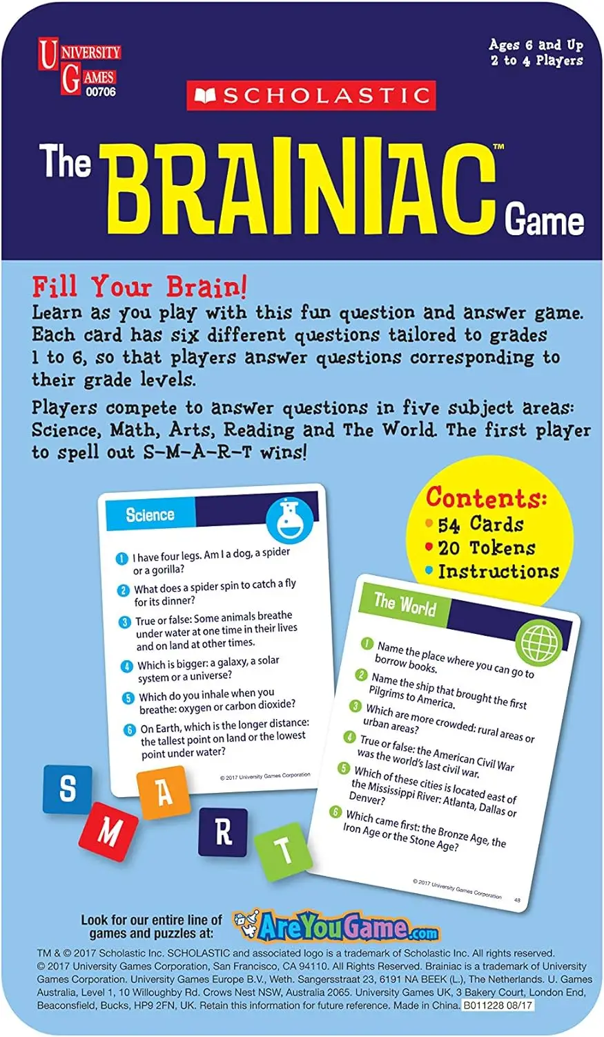 Scholastic, The Brainiac Game Tin - Image 2