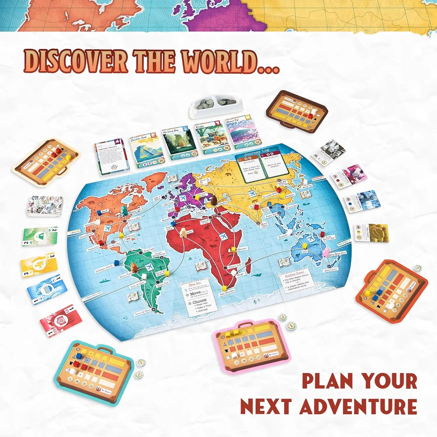 Trekking The World - The Award-Winning Board Game for Family Night | Explore The Wonders of The World | Perfect for Kids & Adults | Ages 10 and Up - Image 2