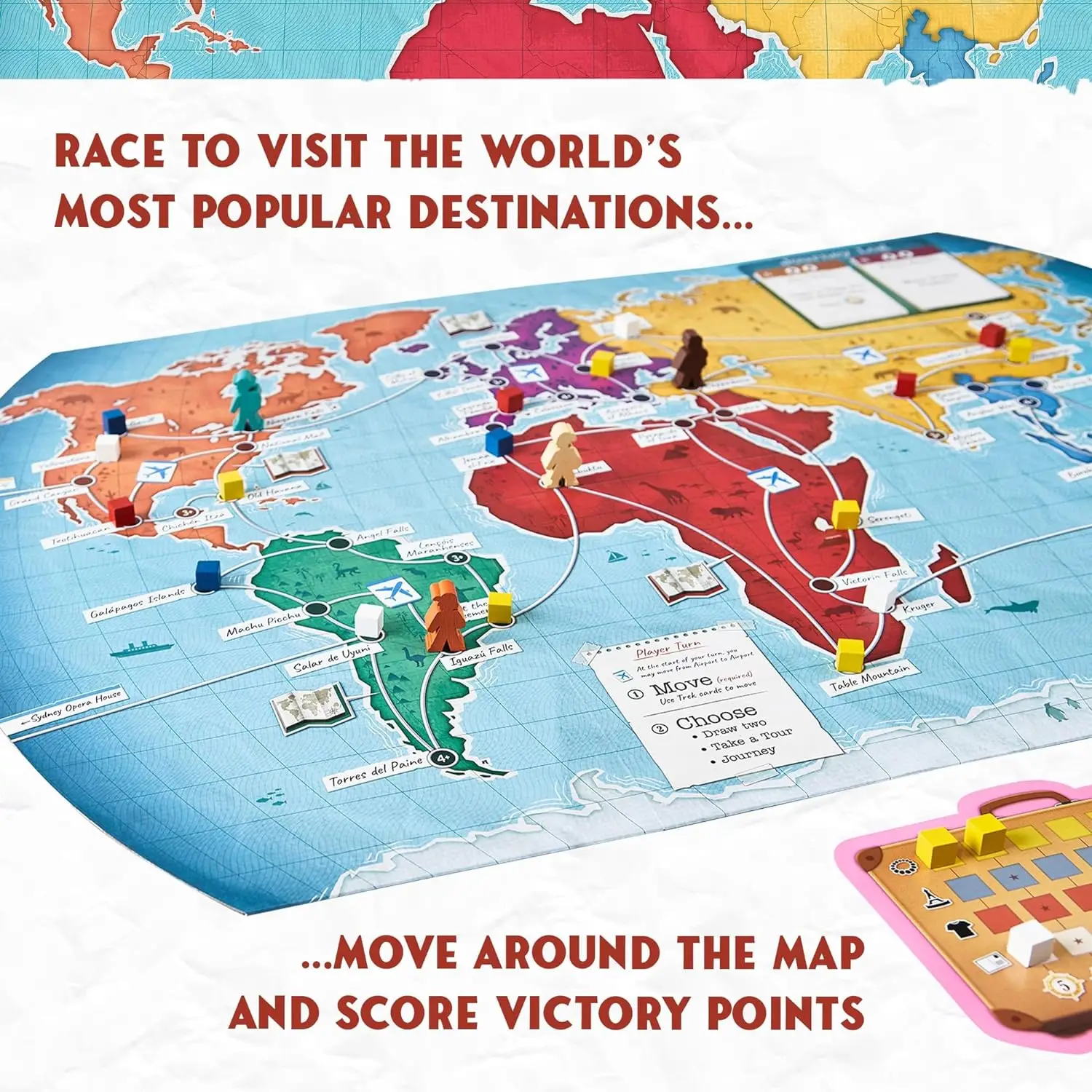 Trekking The World - The Award-Winning Board Game for Family Night | Explore The Wonders of The World | Perfect for Kids & Adults | Ages 10 and Up - Image 3