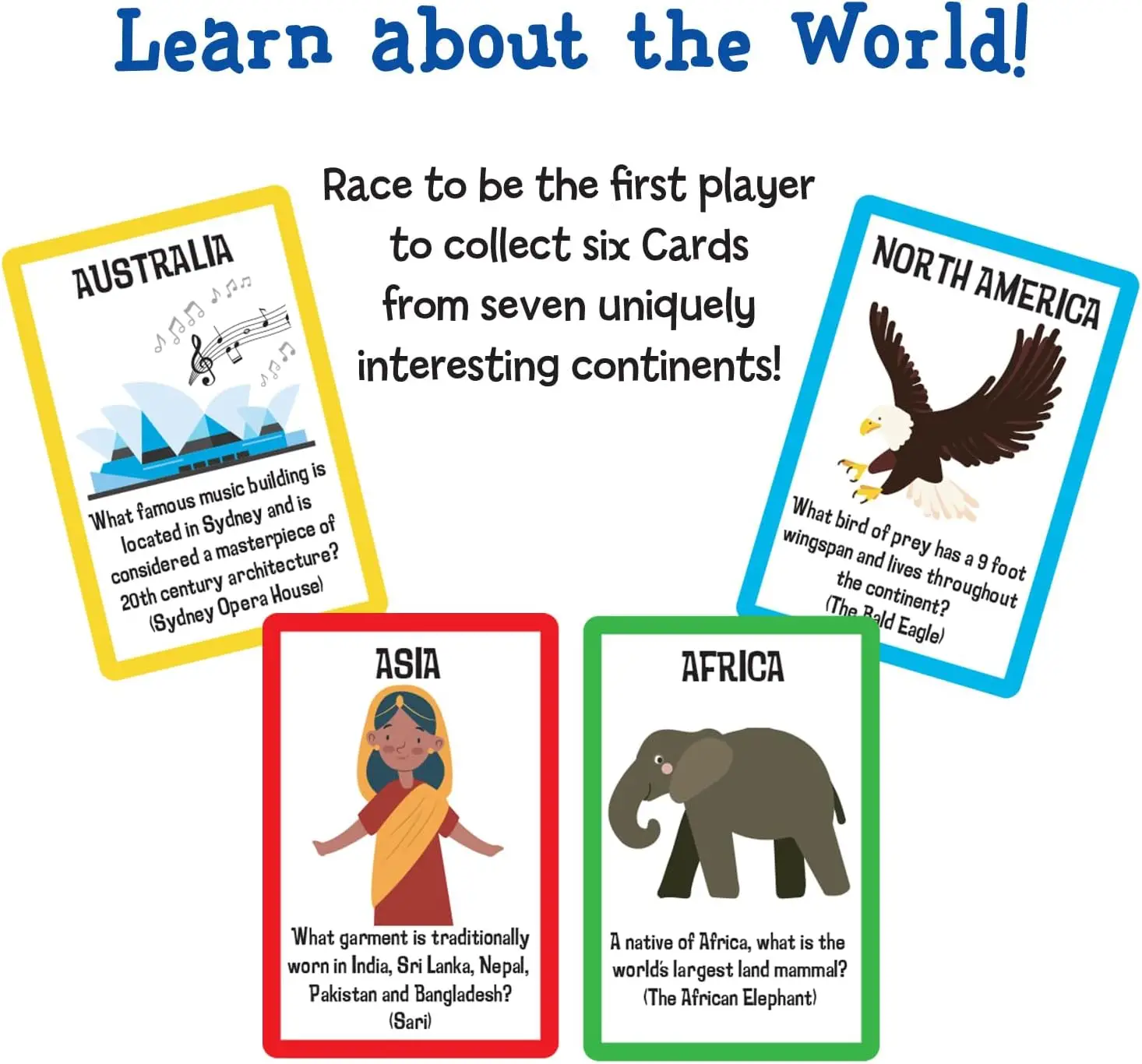 University Games | Scholastic The World Travel Card Game, for 2 or More Players Ages 6 and Up - Image 3