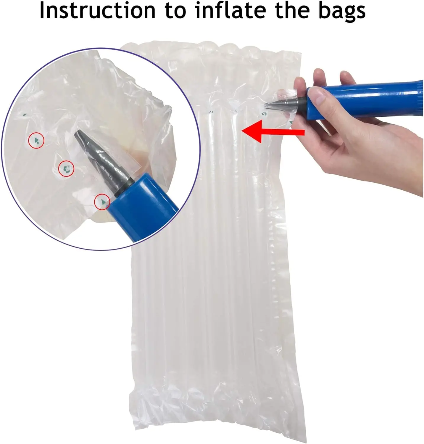 Wine Bottle Travel Protector Bags, Monkkino 8 Packs Inflatable Bubble Cushion Wrap, Safety Choice for Glass Bottles in Transport with Luggage, Air Filled Packaging Sleeves with Reusable Pump - Image 4