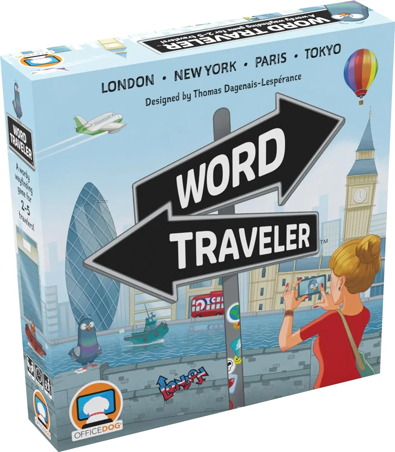 Word Traveler Board Game - Exciting Wayfinding Adventure! Cooperative Family Game for Kids and Adults, Ages 10+, 2-5 Players, 30-45 Minute Playtime, Made by Office Dog