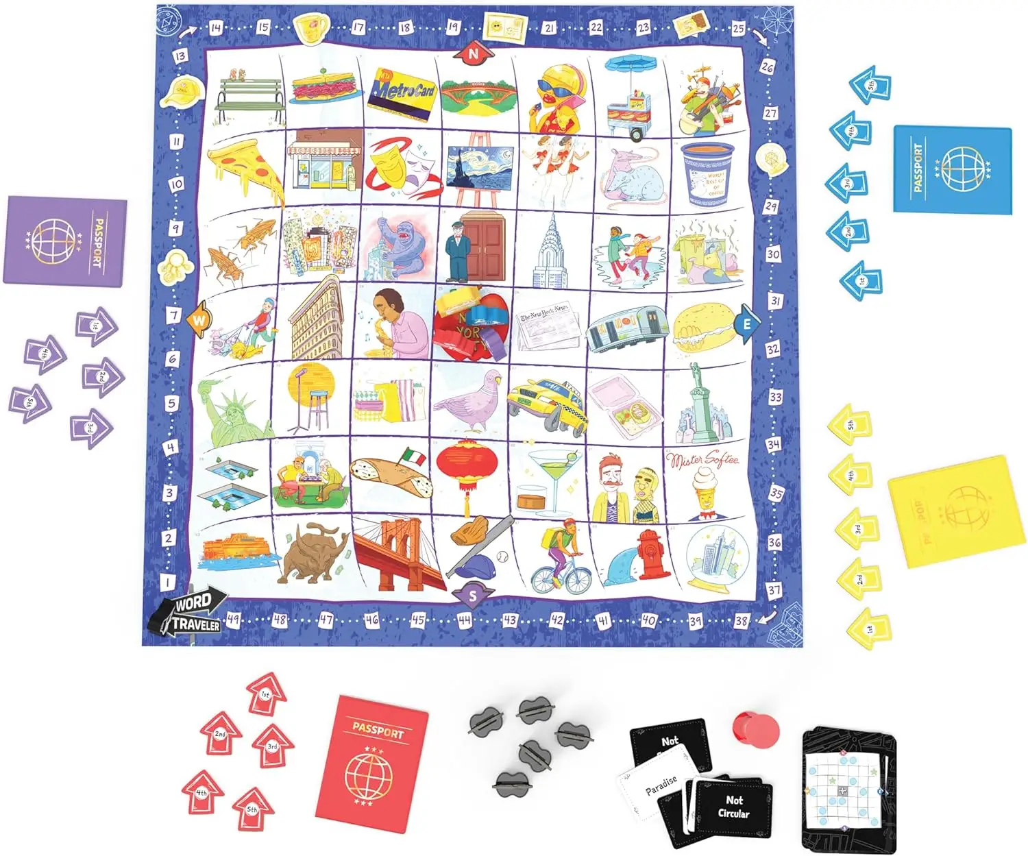 Word Traveler Board Game - Exciting Wayfinding Adventure! Cooperative Family Game for Kids and Adults, Ages 10+, 2-5 Players, 30-45 Minute Playtime, Made by Office Dog - Image 5